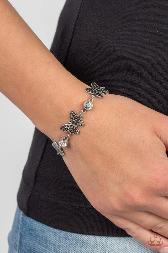 Has A Wing To It Bracelet-White