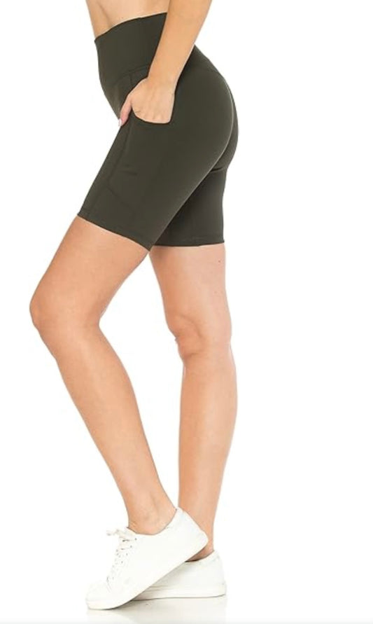 Fit USA Athletic Shorts-Olive