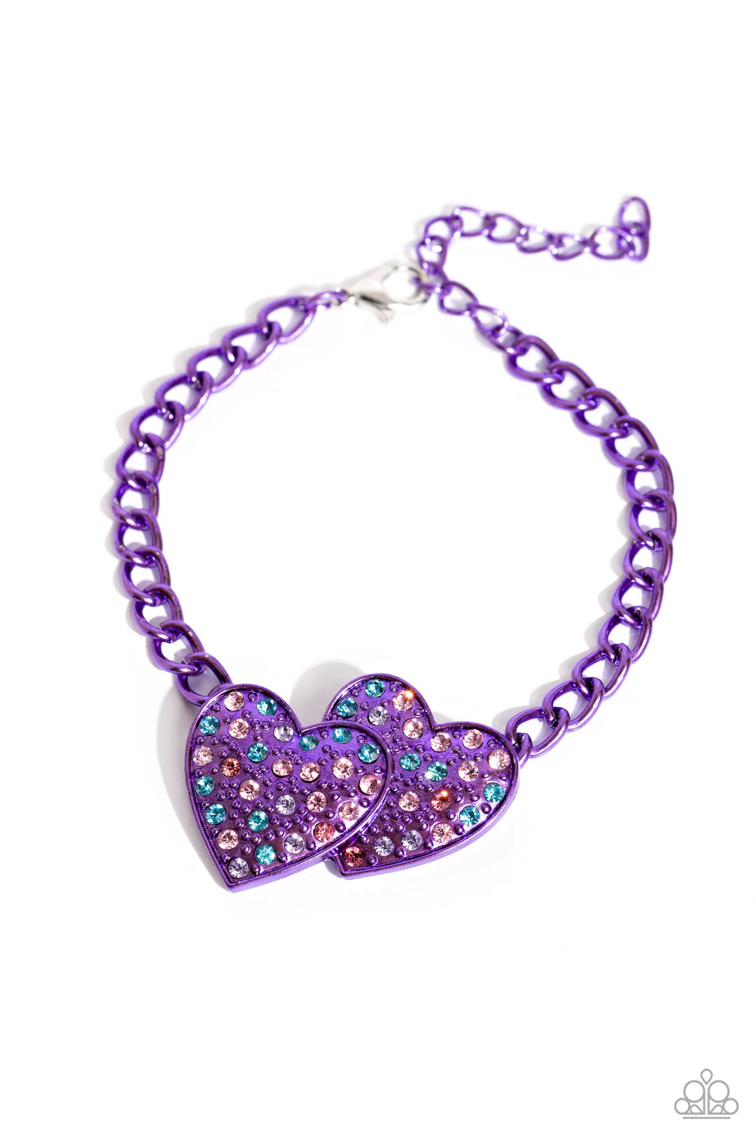 Love Struck Lineup Bracelet-Purple