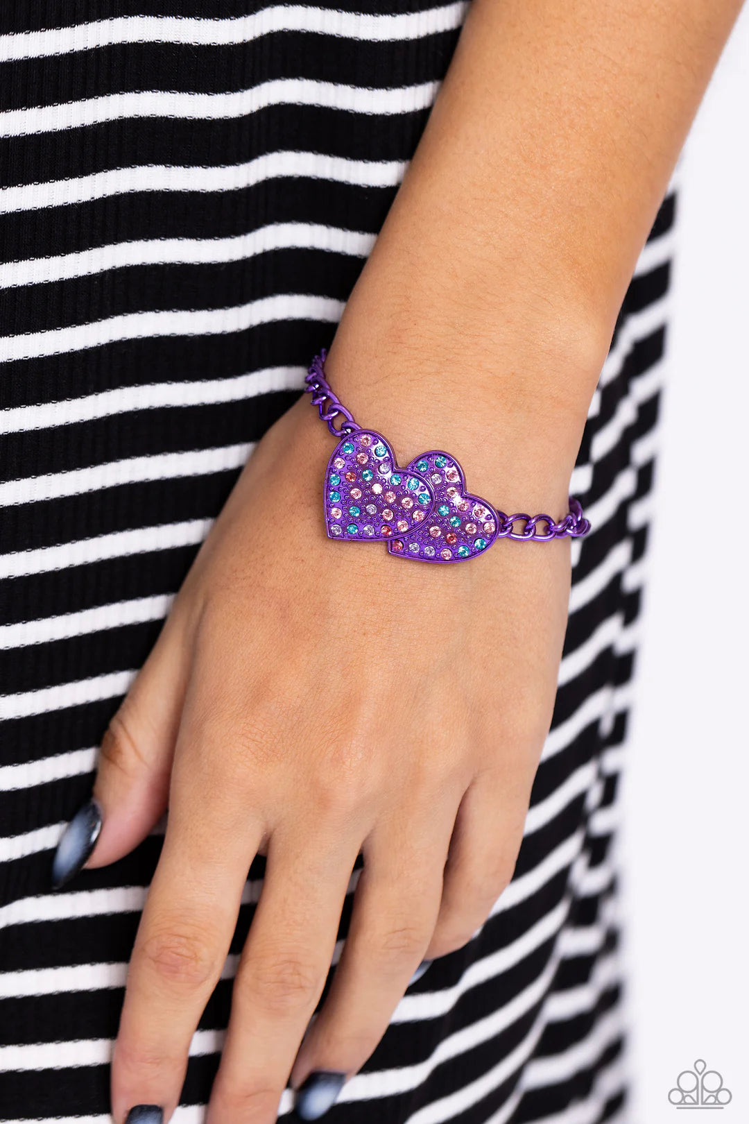 Love Struck Lineup Bracelet-Purple