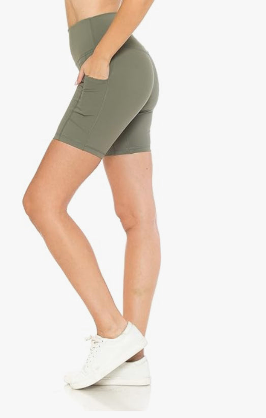 Fit USA Athletic Shorts-Grey Sage