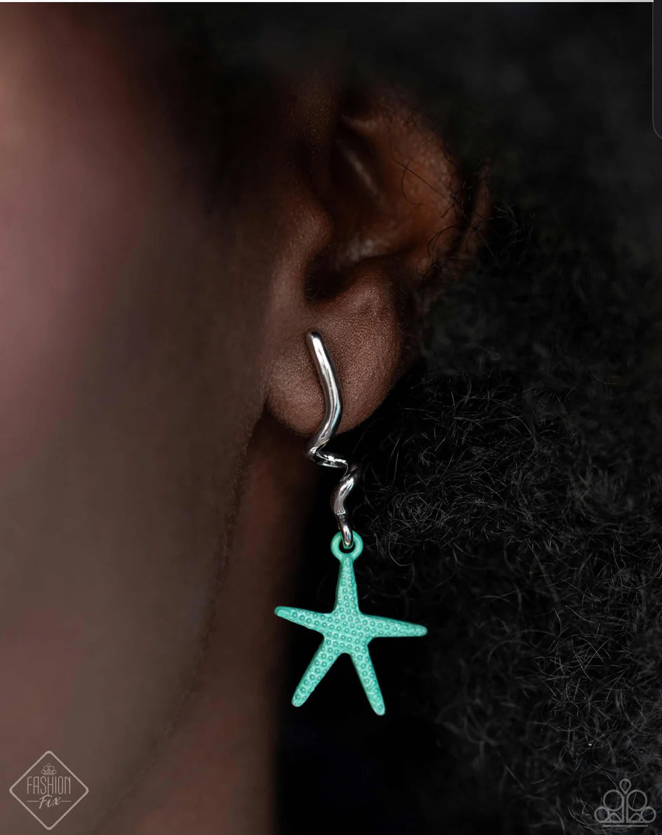 Written In The Starfish Blue Earring