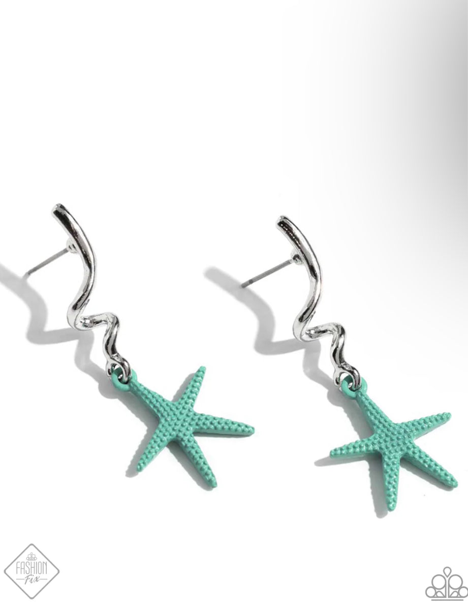 Written In The Starfish Blue Earring