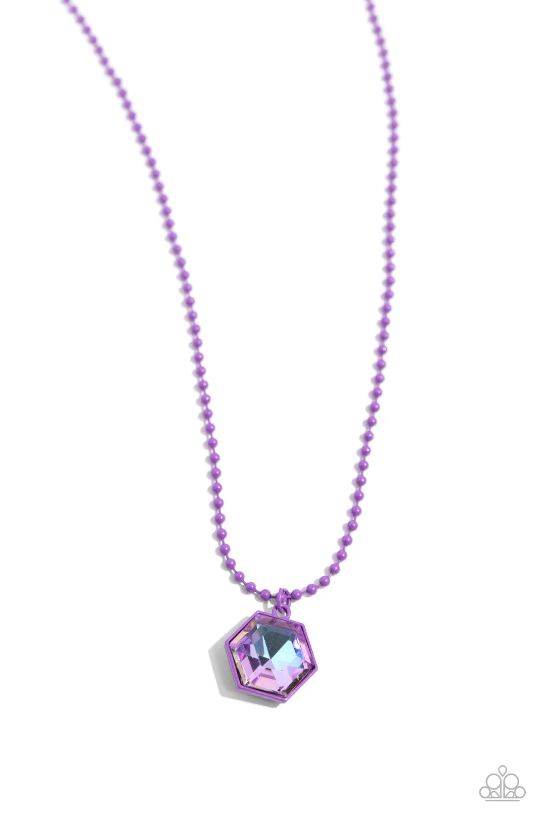 Sprinkle Of Simplicity Purple Necklace