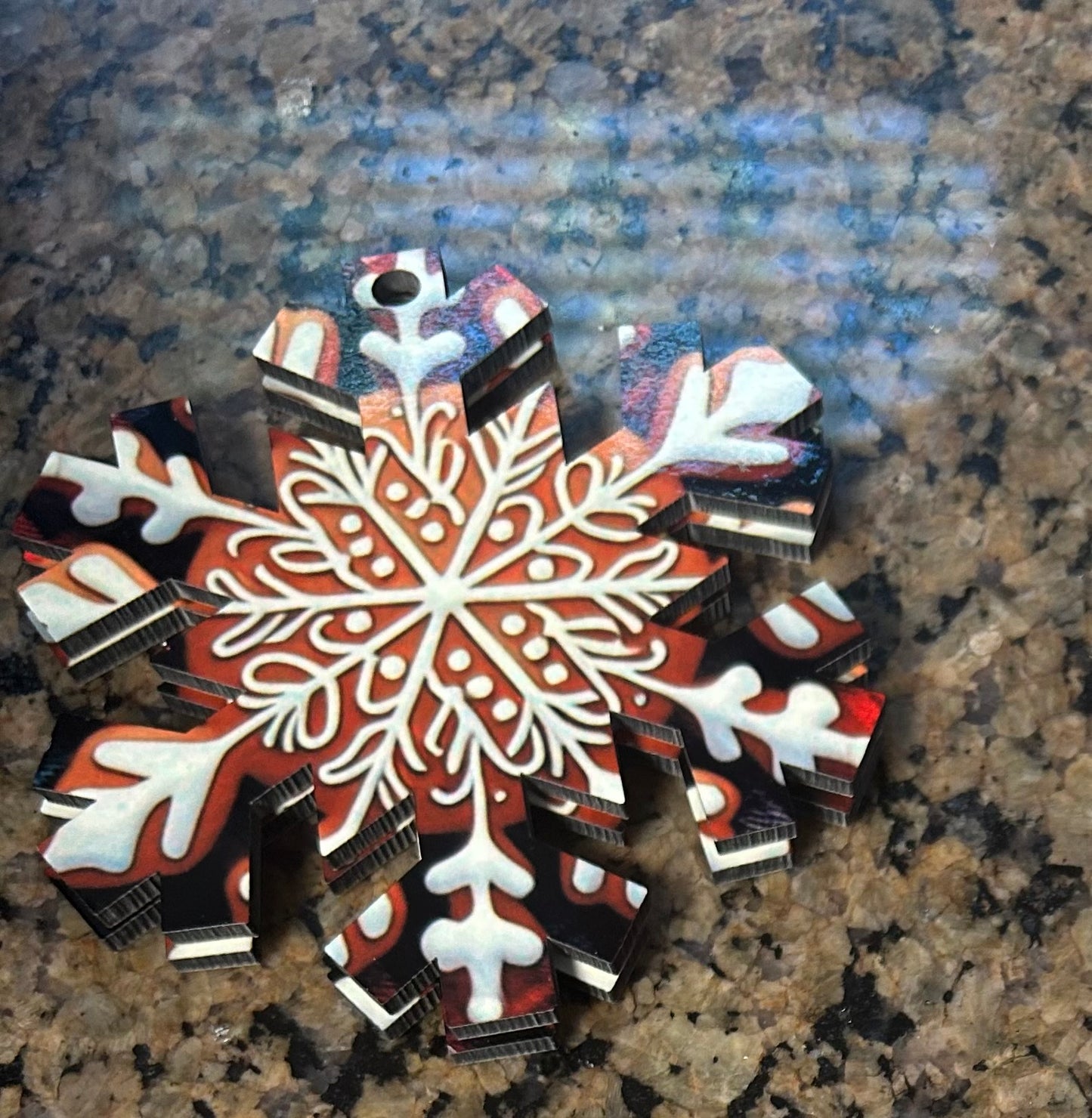 Gingerbread Cookie Snowflake Ornament