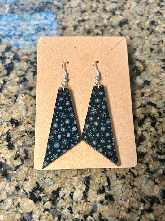 Black Snowflake Earrings