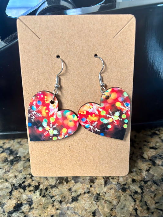 Heart Holiday Lights Earrings