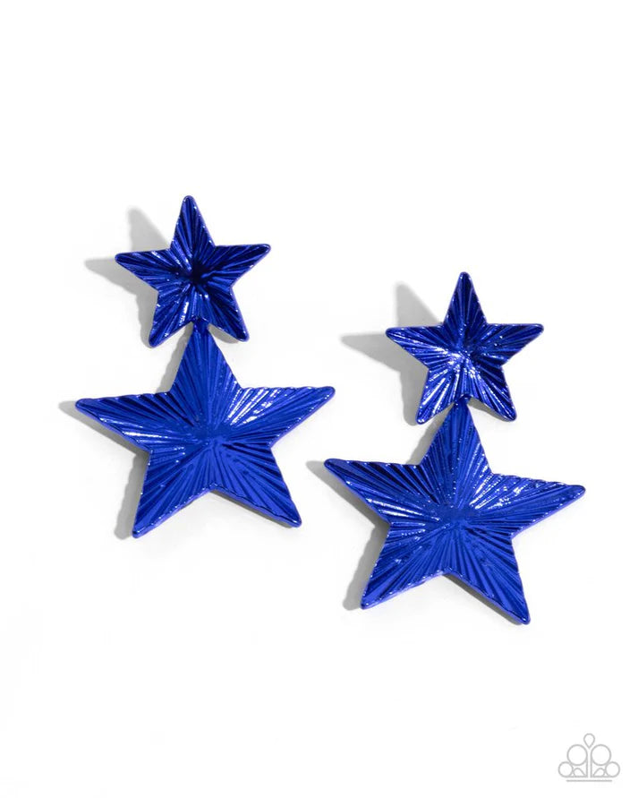 Patriotic Promise Blue Post Earring