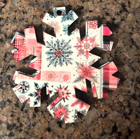 Pink Snowflake Ornament