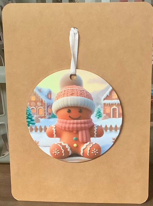 Metal Gingerbread Baby Ornament