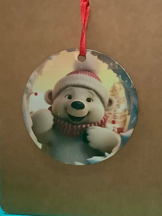 Metal Polar Bear Ornament