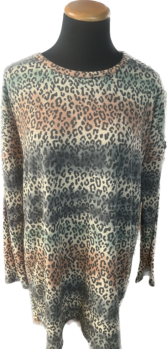 Animal Print Tunic-Multi