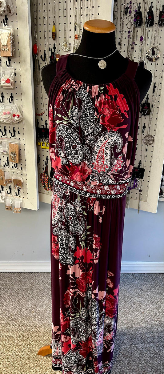 Paisley Halter Maxi Dress